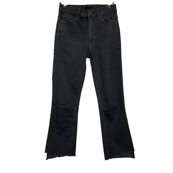 Mother 'The Insider' Black Cotton Crop Jeans Size 26 - Picture 1 of 4